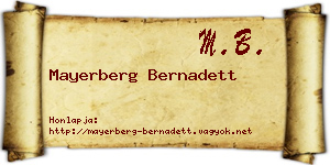 Mayerberg Bernadett névjegykártya